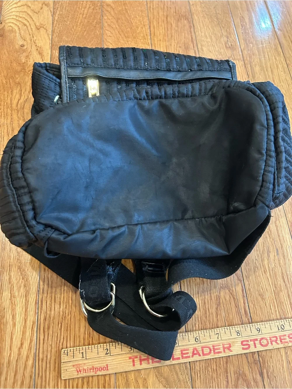 Juicy Couture Vintage Black Sequin Quilted Mini Backpack Goth Y2K Glam Bag